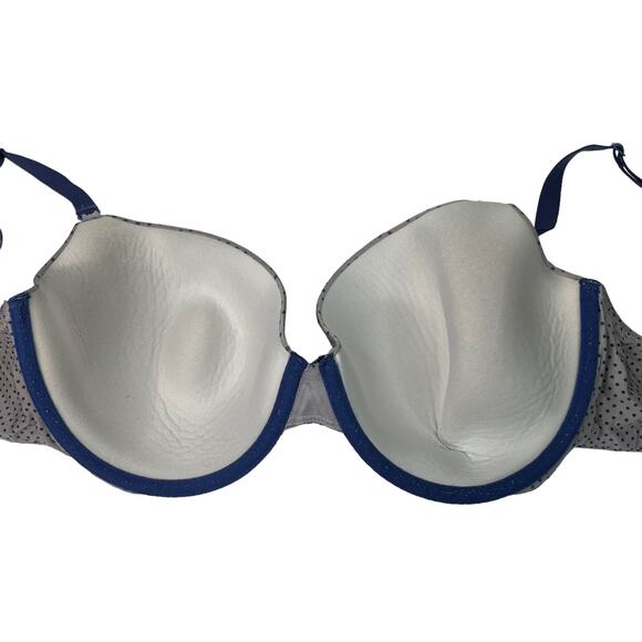 Victoria's Secret Demi Lightly Padded Bra Convertible Underwire Polka Dot 36DD - Picture 4 of 6